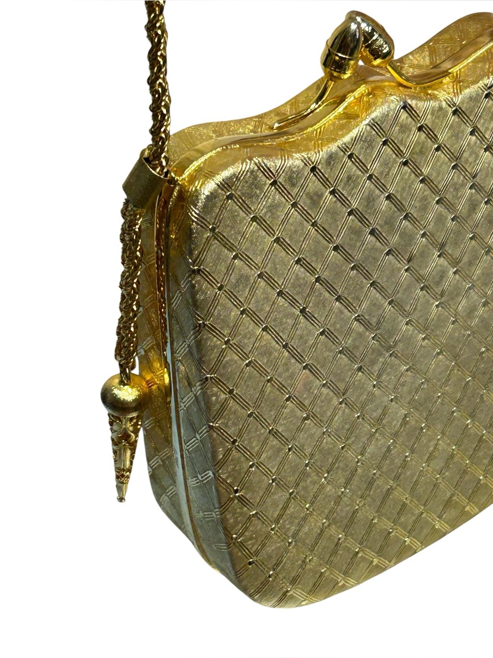 Vintage 1960s Rosenfeld Gold Metal Box Bag